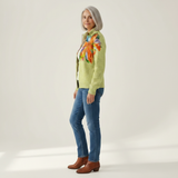 Claudia - Vest with Colorful Lily Pattern
