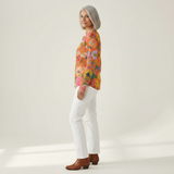 Britt - Sweater with Colorful Floral Print