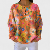 Britt - Sweater with Colorful Floral Print