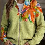 Claudia - Vest with Colorful Lily Pattern