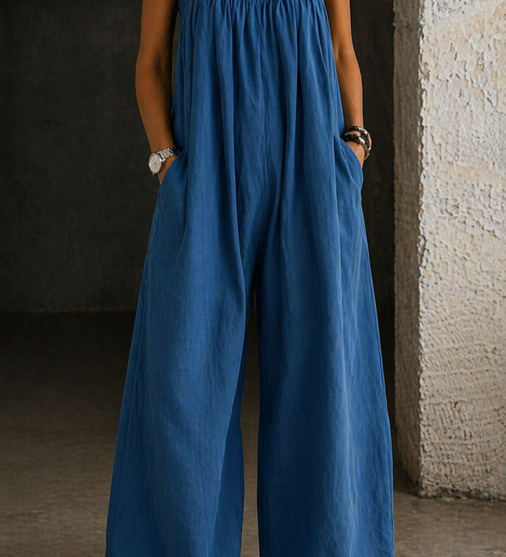 Madison - Denim Wide-Leg Jumpsuit