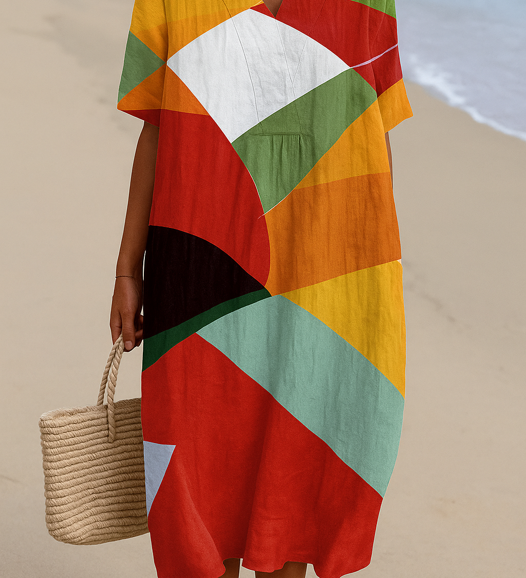 Daniela - Colourful Patchwork Dress