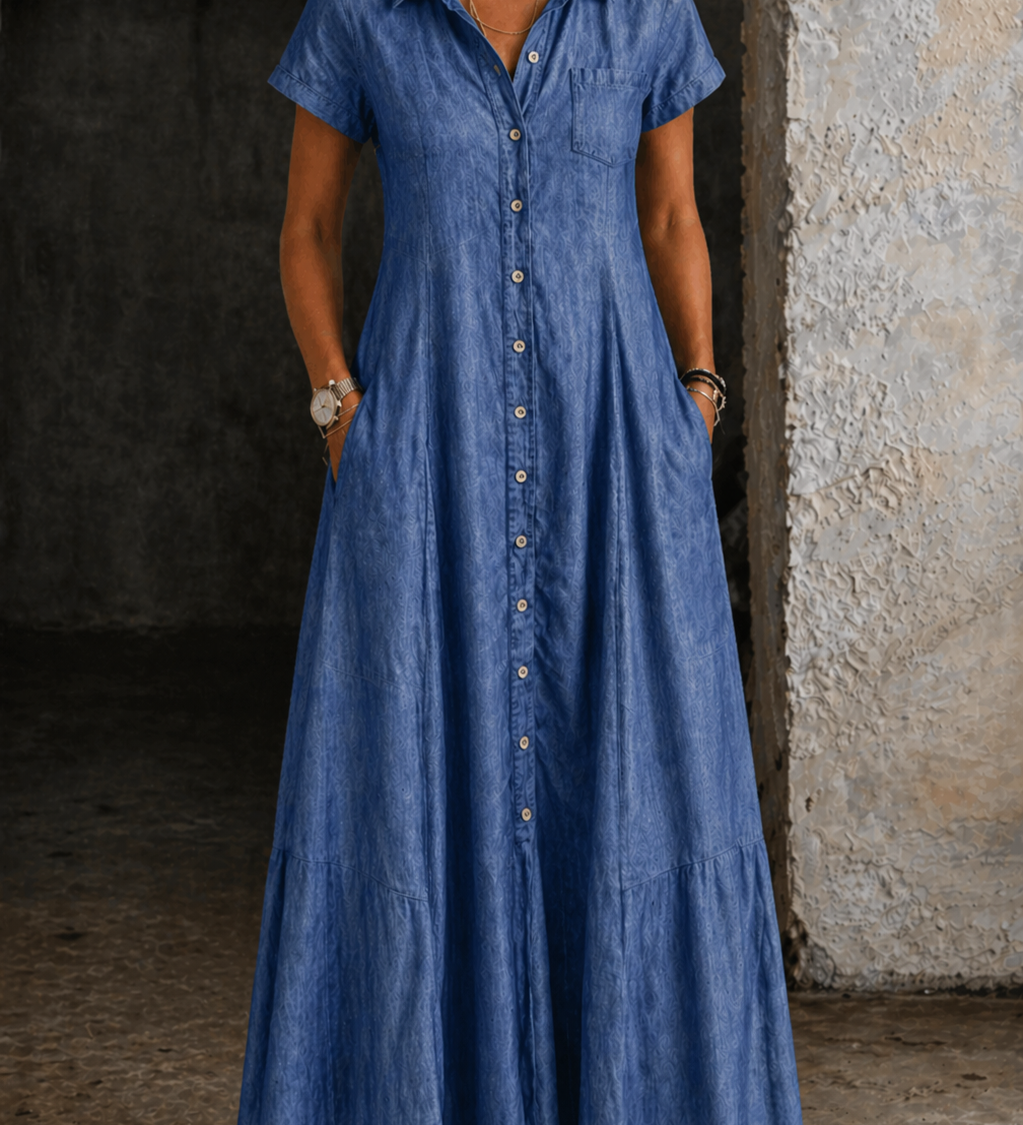 Eliza - Long Denim Dress