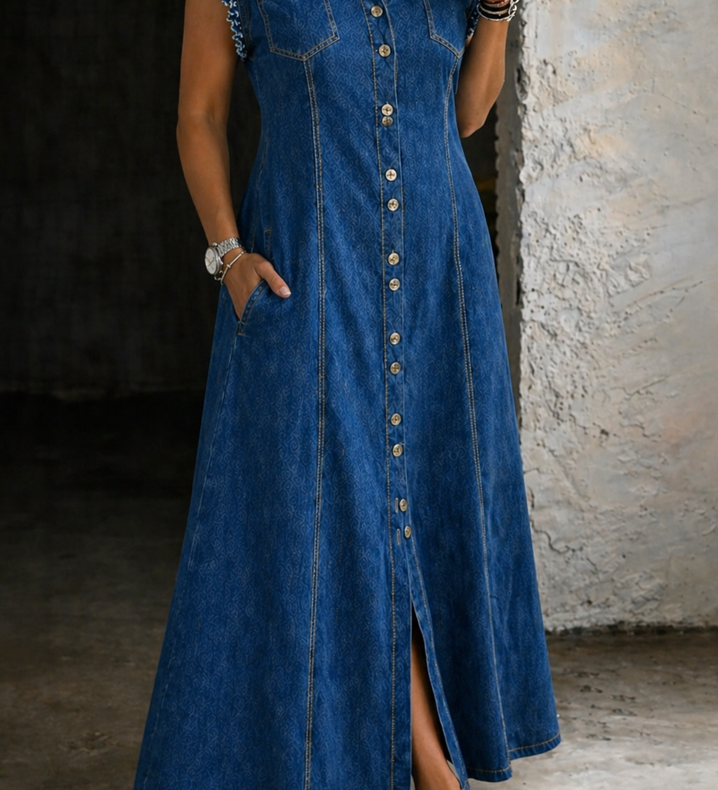Liora - Plus Size Denim Dress
