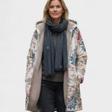 Ivy – Pastel-Colored Fleece Jacket with Botanical Pattern