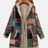 Autumn – Cozy Patchwork Hoodie in Earth Tones