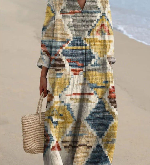 Kate - Bohemian-Inspired Dress with Ethnic Prints