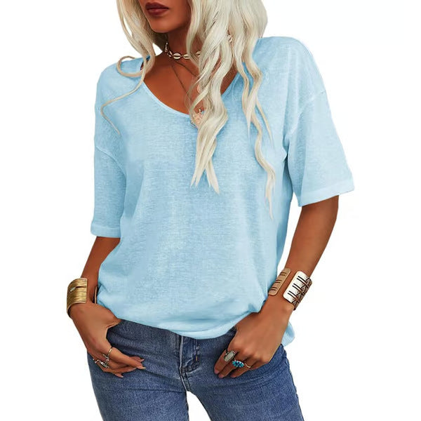 Krisanta - Loose Lightweight Minimalist T-Shirt