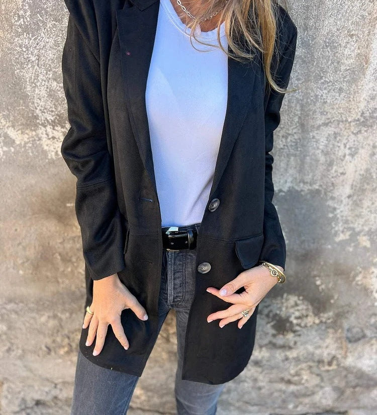 Maribelle - Long Suede-Look Coat