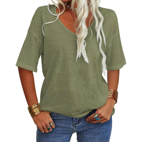Krisanta - Loose Lightweight Minimalist T-Shirt