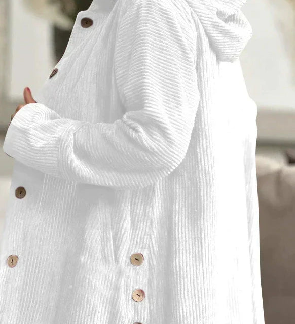 Cordia - Corduroy Hooded Cardigan