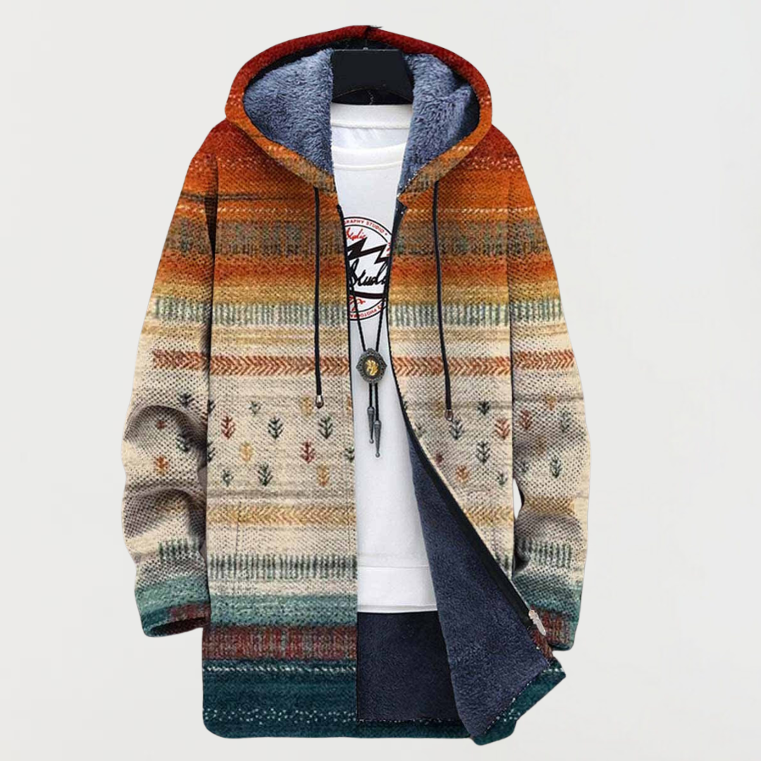 Franziska – Autumn Coat with Stripes