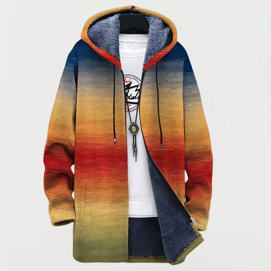 Paula – Coat with Sunset Color Gradient