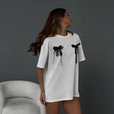 Talie - Women Cute & Comfy Bow Tee