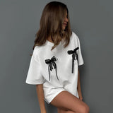 Talie - Women Cute & Comfy Bow Tee
