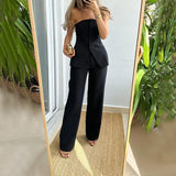 Theresa | Sleeveless Two-Piece Set with Buttons