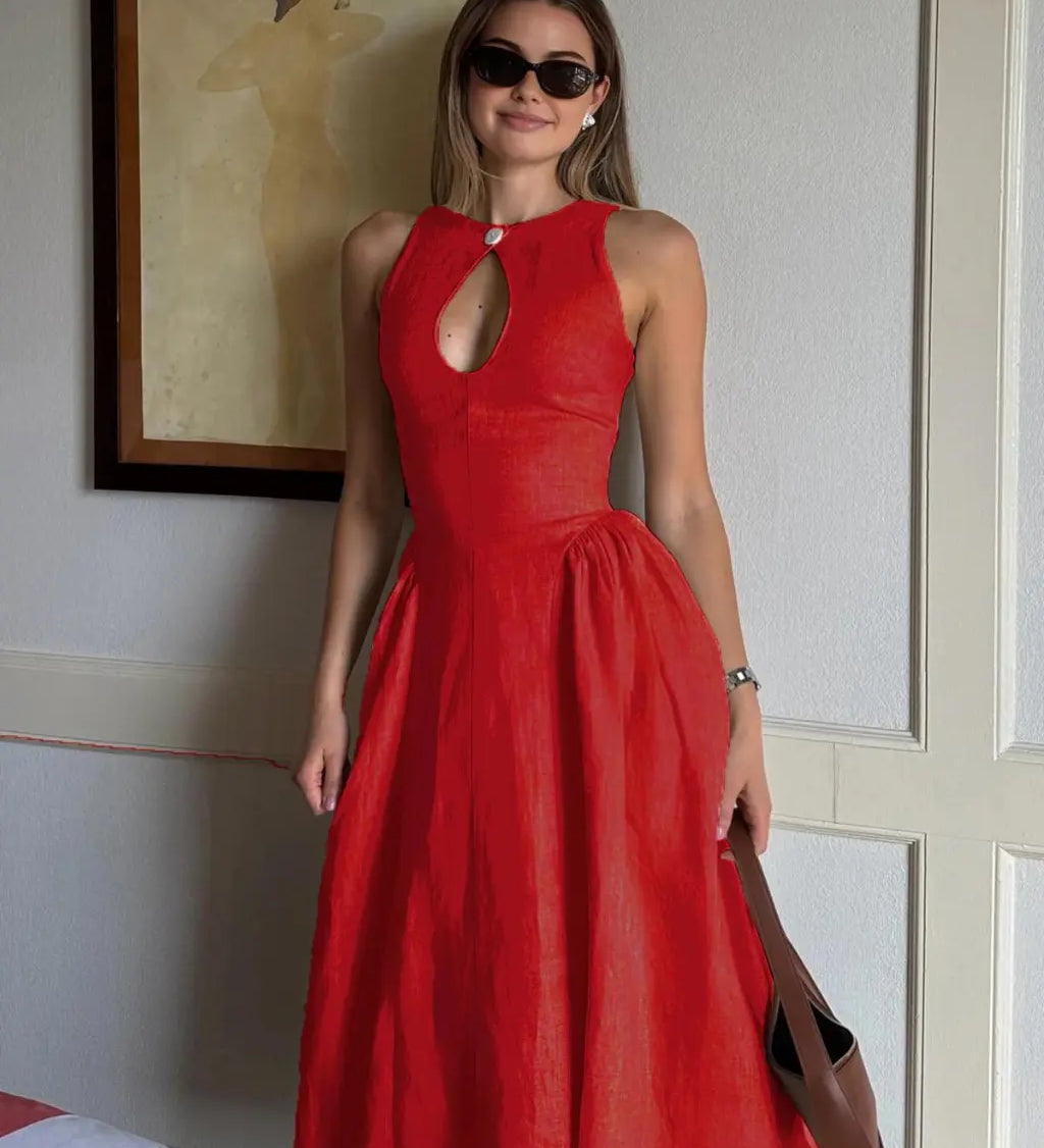 Sara - Elegant Midi Dress
