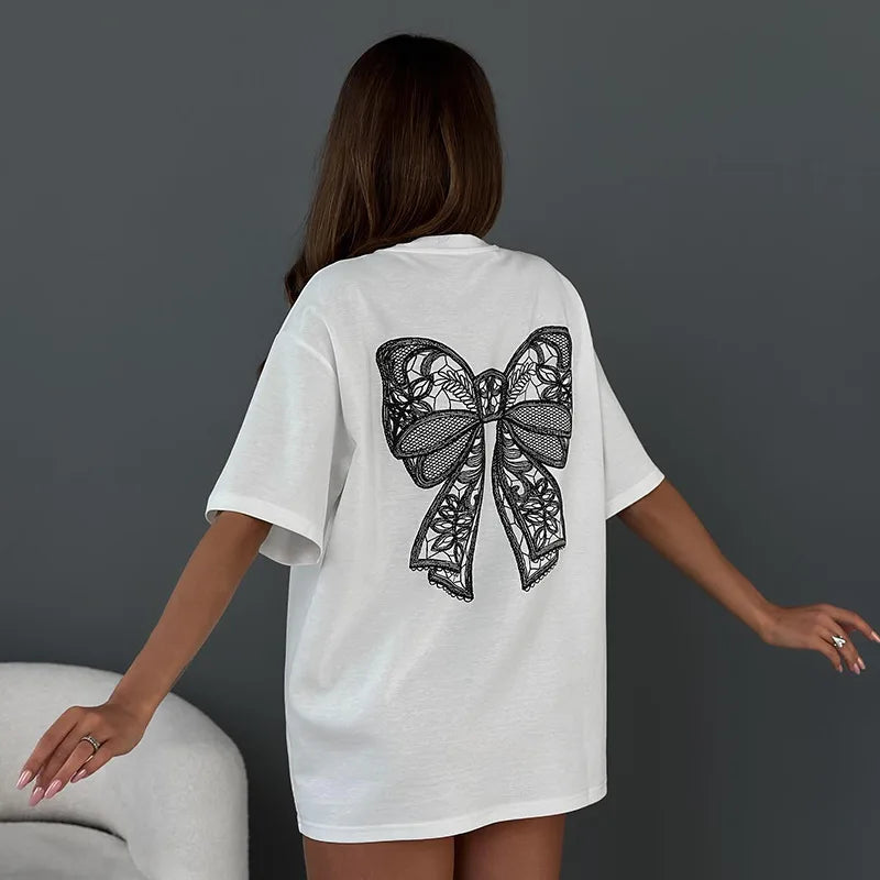 Talie - Women Cute & Comfy Bow Tee