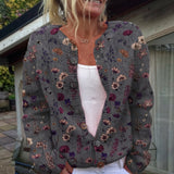 Audrey - Cardigan with Floral Pattern and Buttons