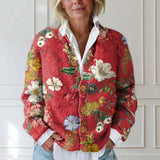 Savannah - Retro Style Cardigan with Floral Print and Buttons