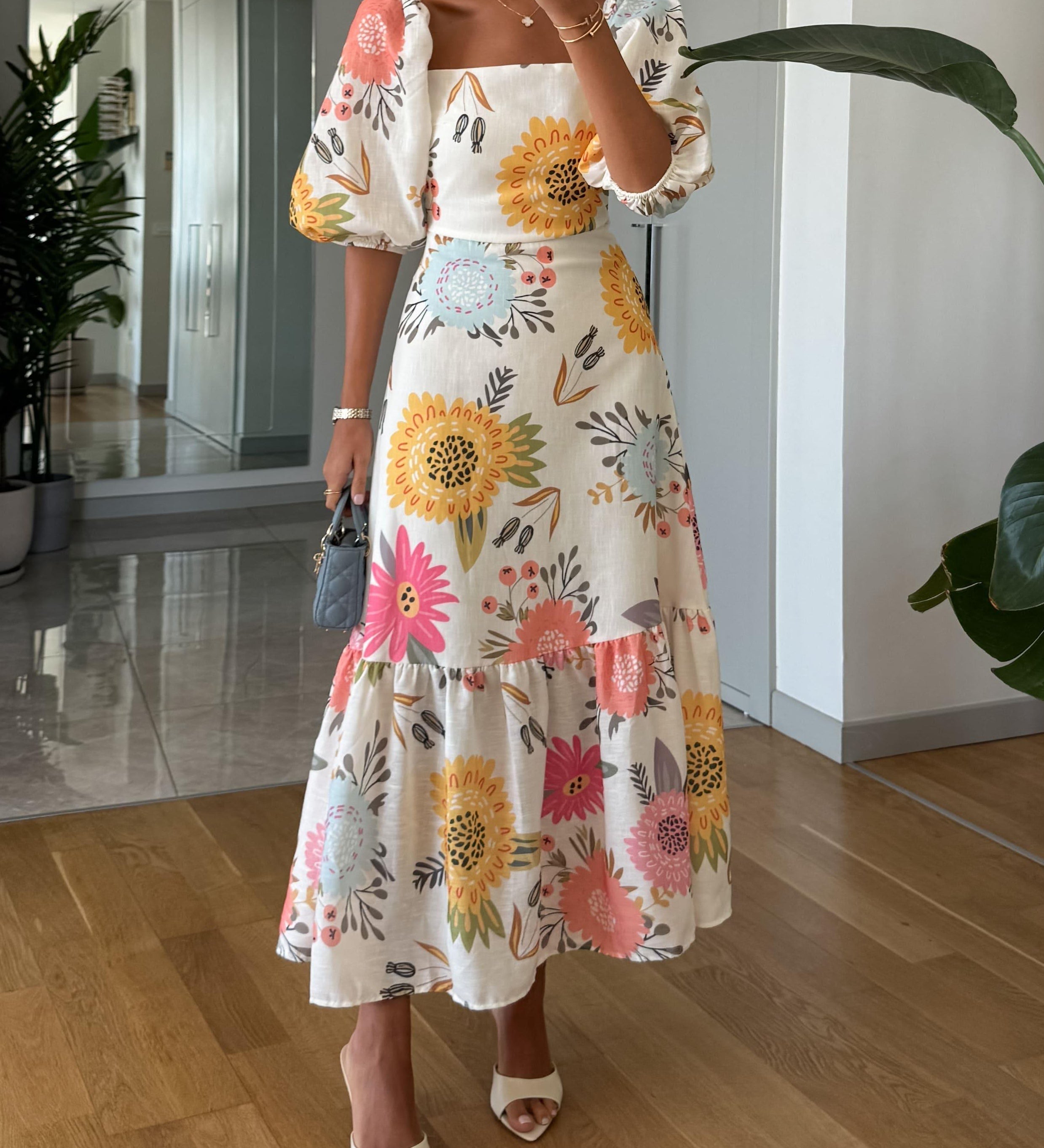 Luna - Floral Midi Dress