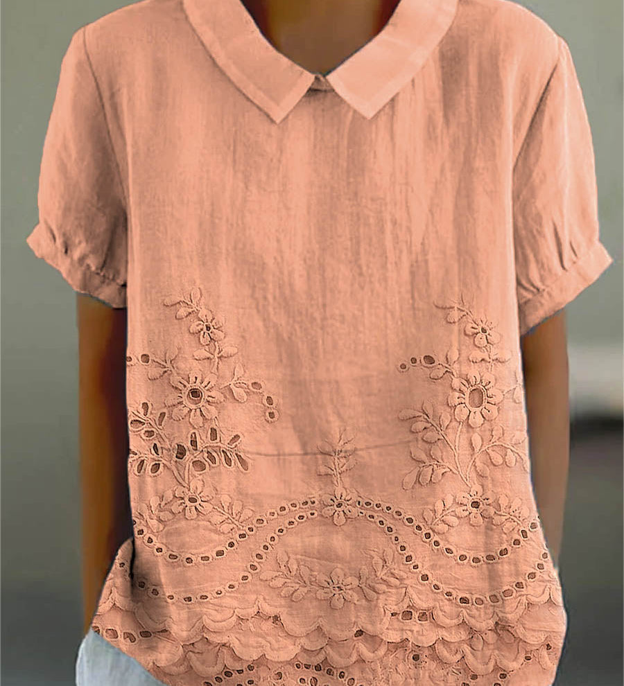 Lily - Embroidered Floral Blouse