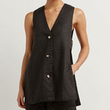 Helene | Sleeveless Set with Buttons