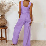 Helene | Set of Minimalist Top and Flared Pants
