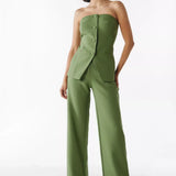 Theresa | Sleeveless Two-Piece Set with Buttons