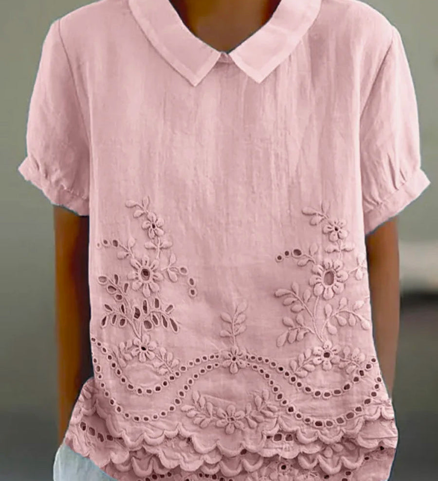 Lily - Embroidered Floral Blouse