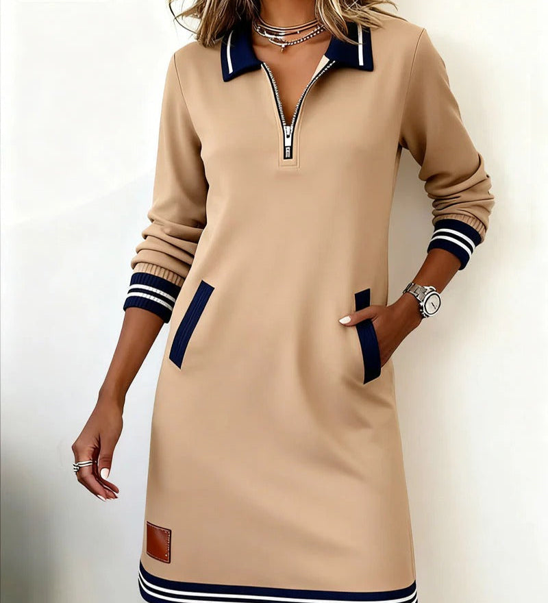 Susan - Chic Long Sleeve Cotton Dress