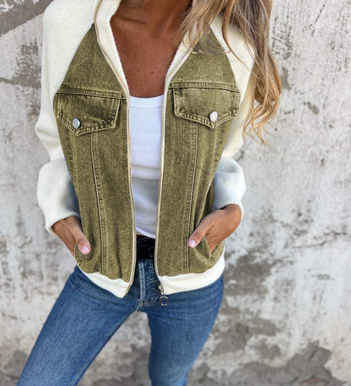 Zoe - Denim Hooded Jacket