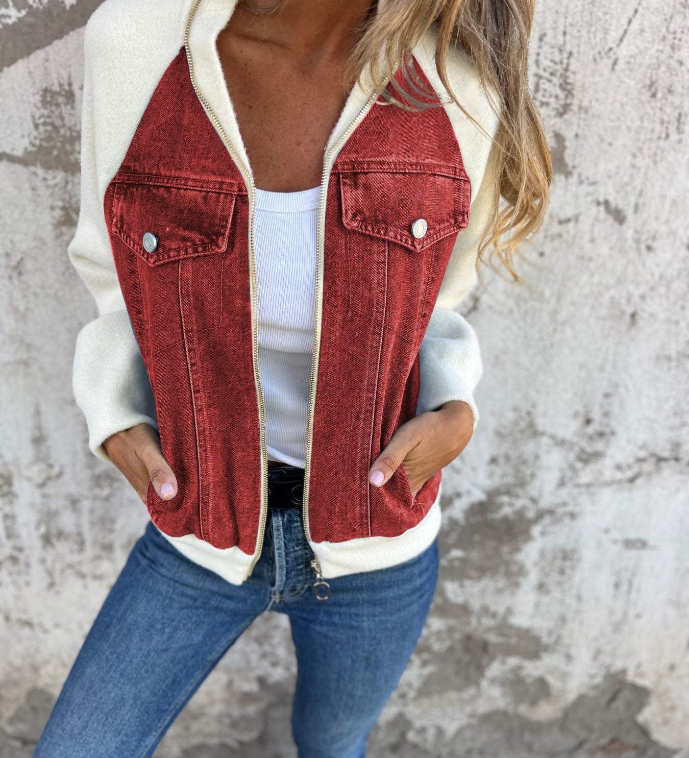 Zoe - Denim Hooded Jacket