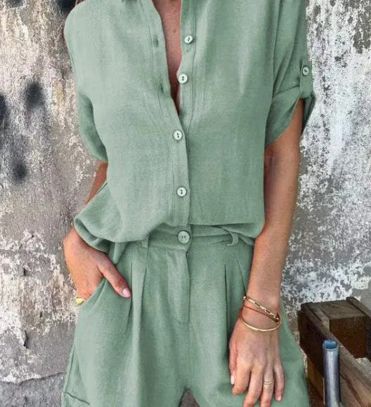 Magdalena | Airy Buttoned Set